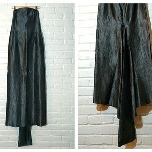 Charcoal Evening Gown with Train